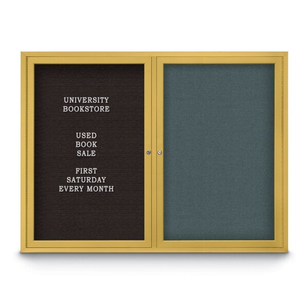 Corkboard, Cobalt/ Bronze, 48" x 36"